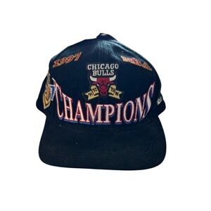 Vintage 1997 Chicago Bulls Championship Hat Snapback Logo Athletic With Tags